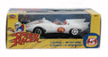 Mach 5 Speed Racer Car White Classic TV Cartoon Anime Vehicle Diecast 1:18 Die-Cast Racecar  Toy Merchandise Collectible Joyride Ertl