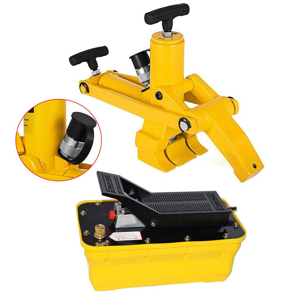 Air Powered Hydraulic Foot Pedal Pump Auto Body Frame Machine w/ 10,000PSI 2.3L