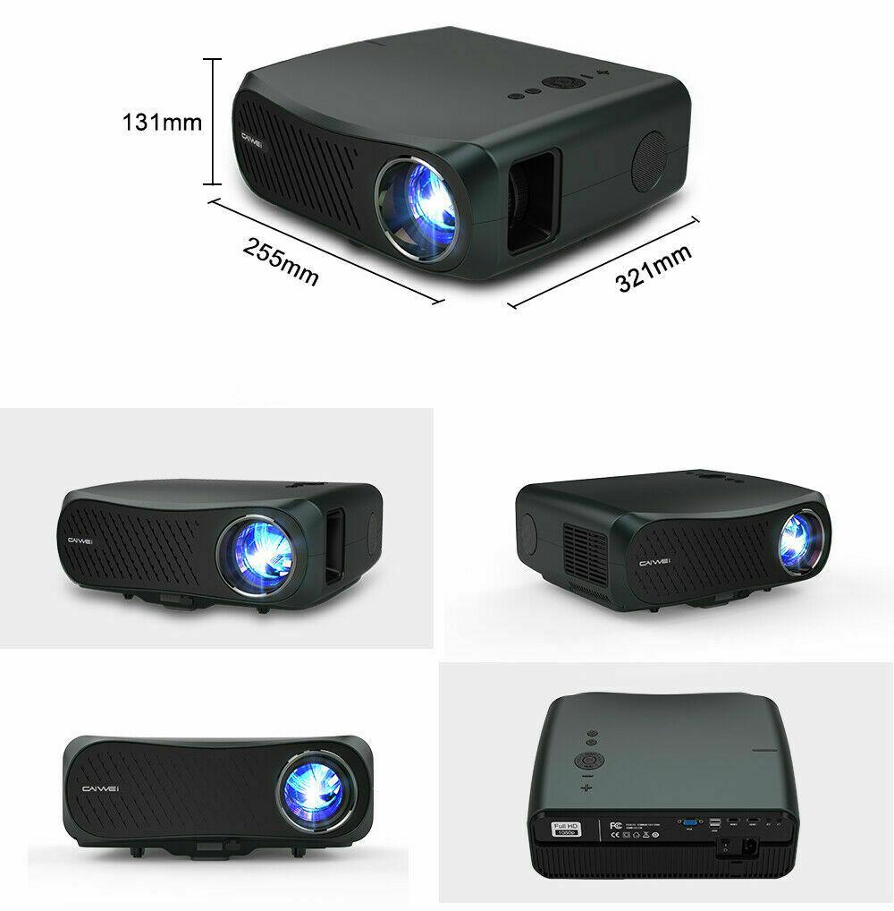 caiwei native 1080p projector support 4k home theater office ppt tv cinema hdmi