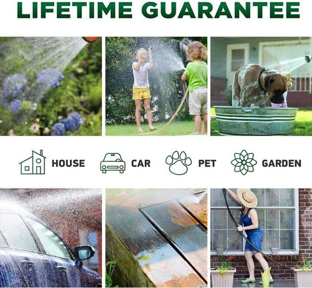 AOHMG Garden Hose Expandable Flexible Water Hose, 3/4 Solid Fittings 6 Function Spray Nozzle, Outdoor Lawn Car Watering Plants,72ft/22m