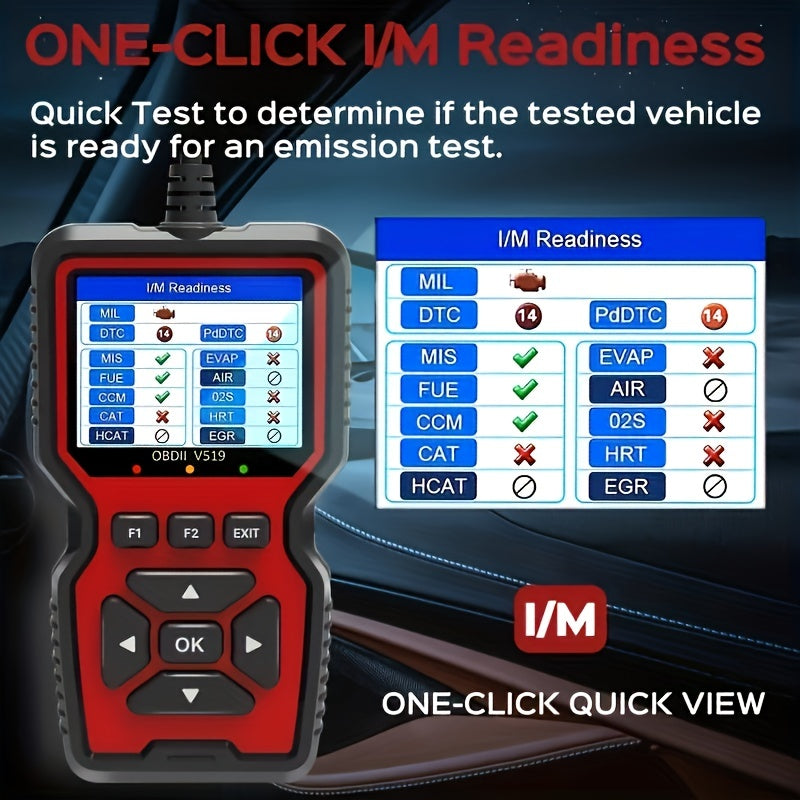 OBD2 Scanner Live Data Professional Mechanic OBDII Diagnostic Code Reader Tool For Check Engine Light V519