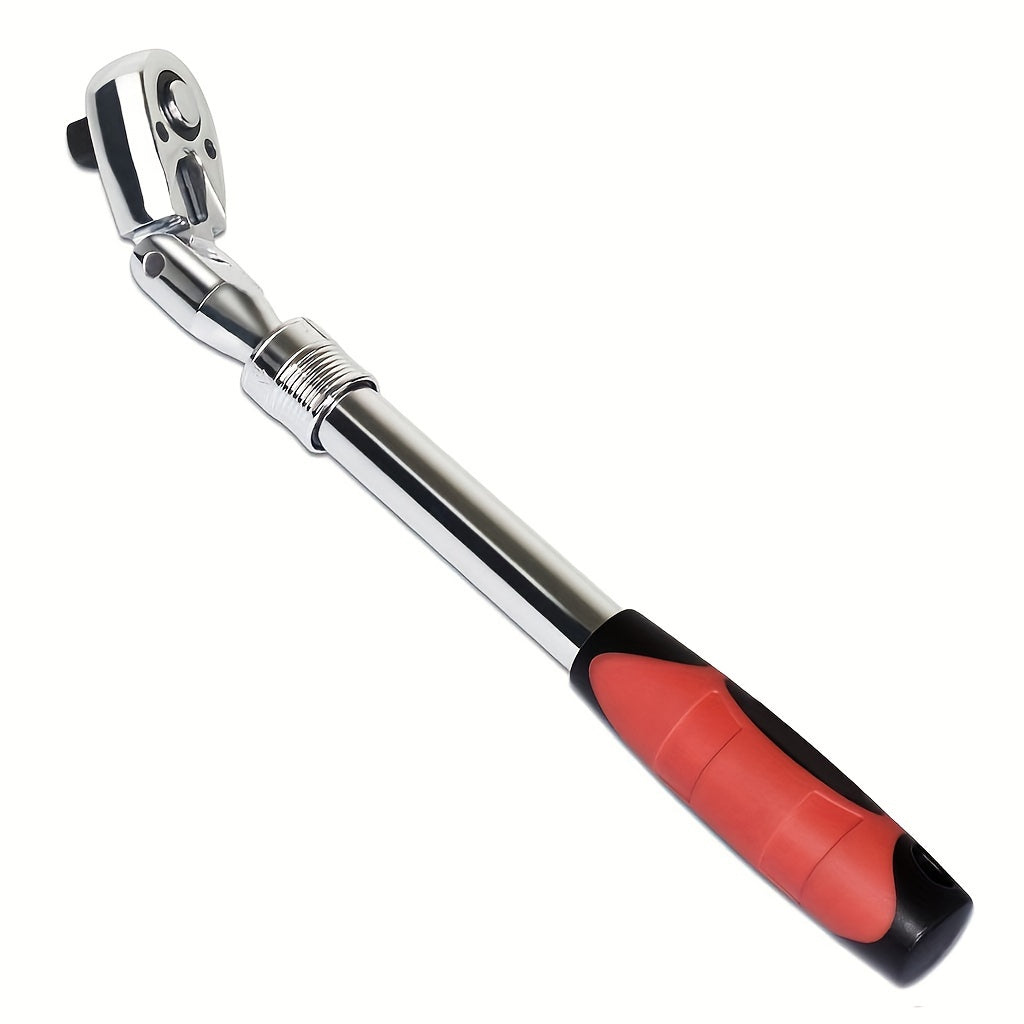 1/4 3/8 1/2 Telescopic Head Ratchet Wrench 72-Tooth Chrome Vanadium Steel Telescopic Head Ratchet Wrench, Automatic  Release Wrench