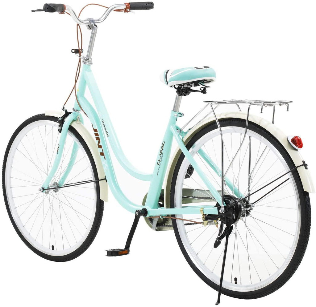 Womens Beach Complete Cruiser Bike, Women 26 Inch Bike for Women Single Speed Bike Comfortable Commuter,26-inch Wheels Classic Retro Bicycles Beach Cruiser Bike