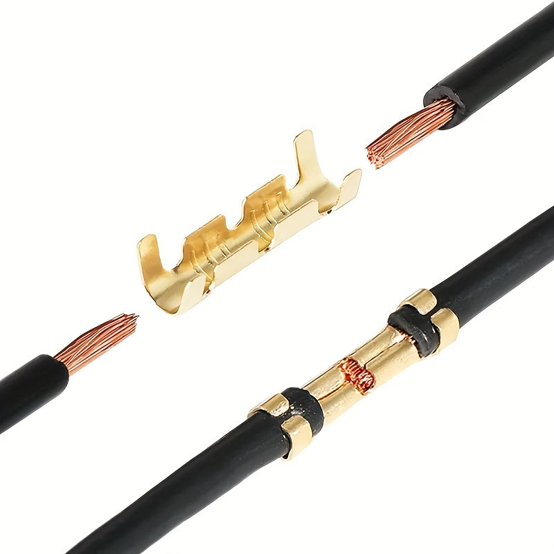 100pcs 453 U-shaped Terminal Cold Inserts Connectors Cold Terminal Small Teeth Fascia Terminal 0.3-1.5mm2 Complimentary 4 Heat Shrink Tubes