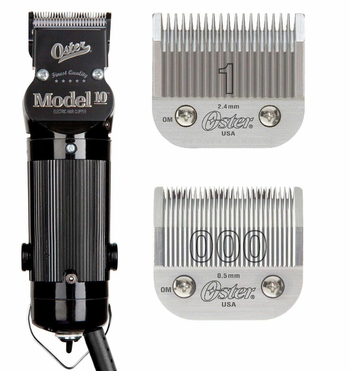 Oster Model 10 Hair Clipper Salon Barber Beauty Classic #1 & 000 Blades Included