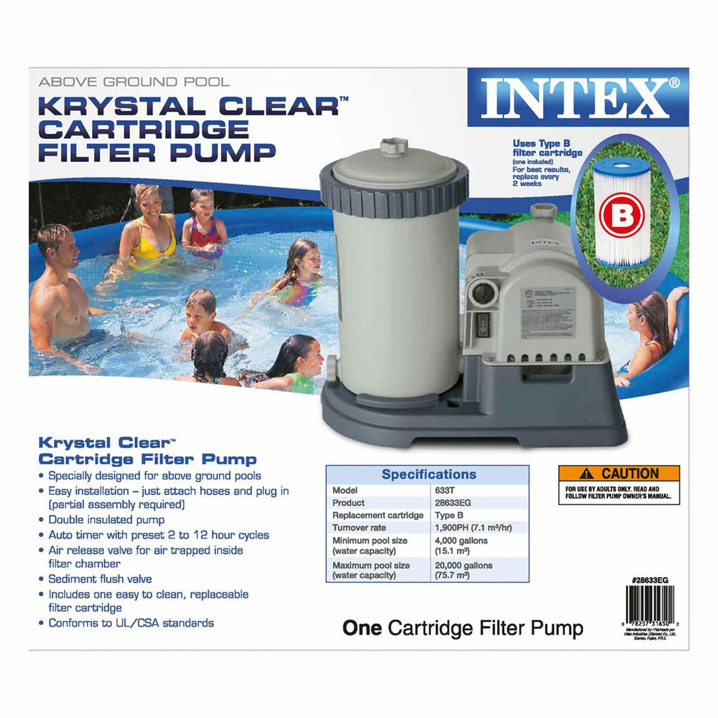 intex 28633eg 2500 gph above ground swimming pool cartridge filter pump system