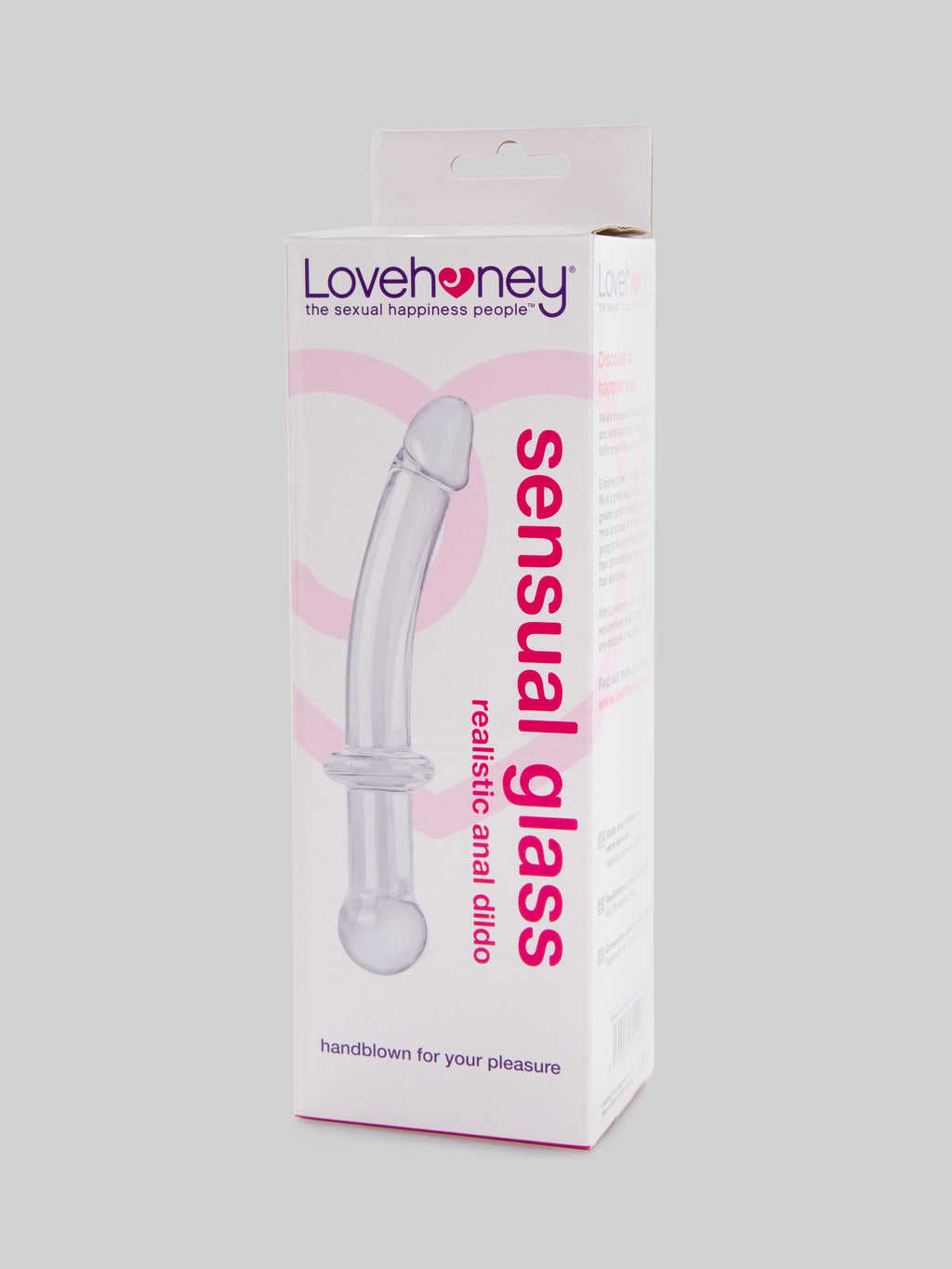 Lovehoney Realistic Sensual Glass Anal Dildo, Clear