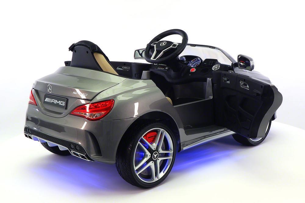 CARZ4KIDS MERCEDES CLA45 AMG 12V ELECTTRIC KIDS RIDE ON TOY CAR BATTERY POWERED LED WHEELS PARENTAL REMOTE | GRAY METALLIC