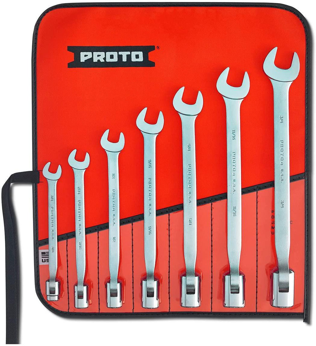 Proto - 7Piece Flex-Head Wrench Set - 12 Pt. (J1270A)
