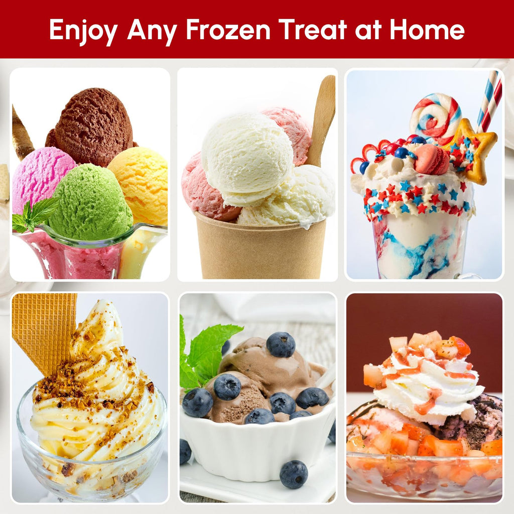 Ice Cream Maker Attachment for  Stand Mixer | 2 Quart Ice Cream Bowl, Fits for  4.5 Qt & Larger Models - Homemade Ice Cream, Gelato & Sorbet, Ice Cream Machine by