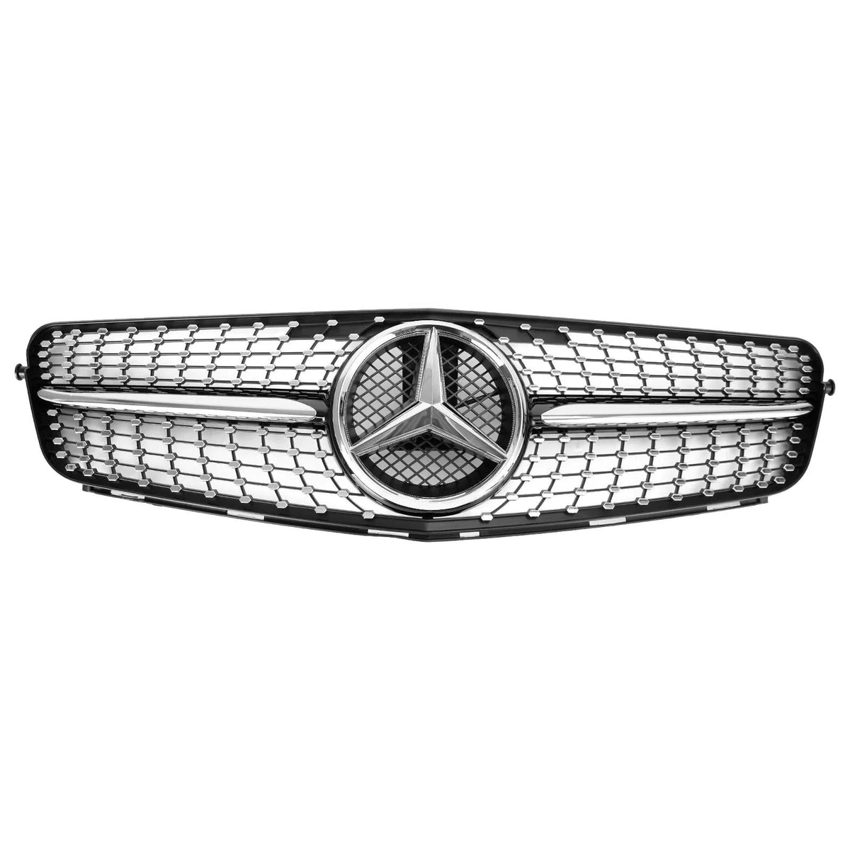 Benz W204 C-Class  C300 C350 2008-2014 Diamond Front Bumper Grill W/ LED Logo Generic