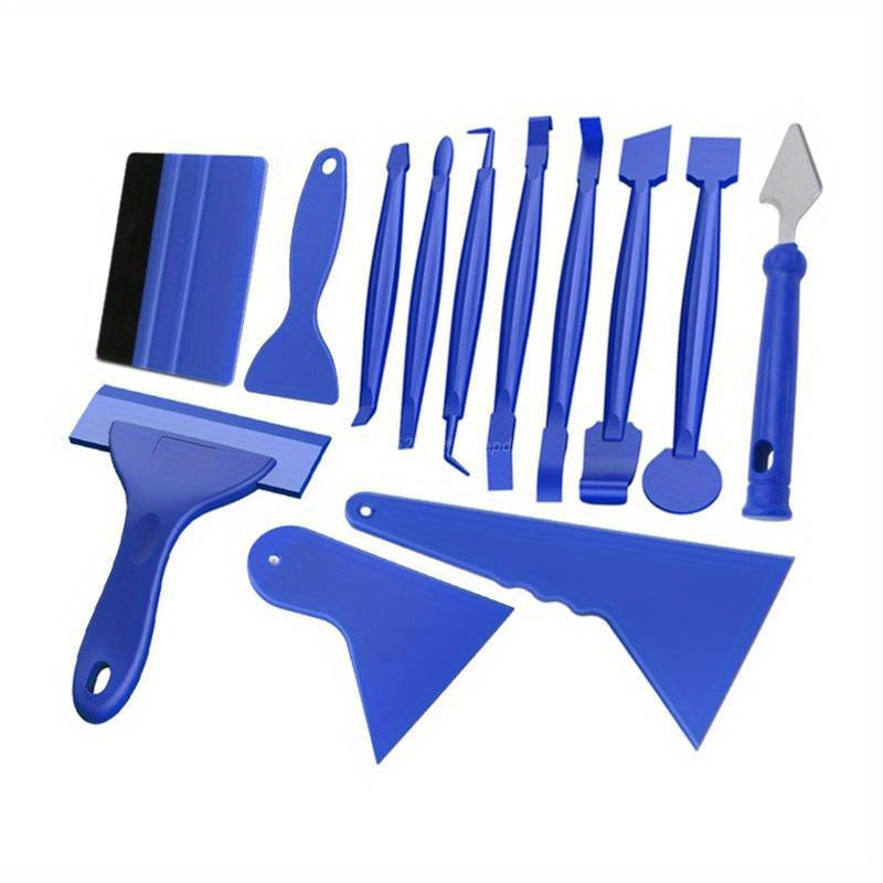 13pcs Car Vinyl Film Wrapping Tools Car Sticker Film Scraper Kit Auto Felt Squeegee Scraper Set Knife Decal Plaste Accessories