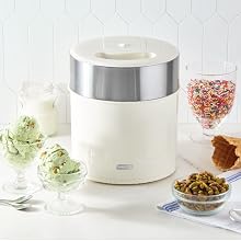 Deluxe Gelato & Ice Cream Maker - HomeMade Dessert Maker with One-Touch Churning - Space-Saving  & Easy to Clean - 2 Quarts, Aqua