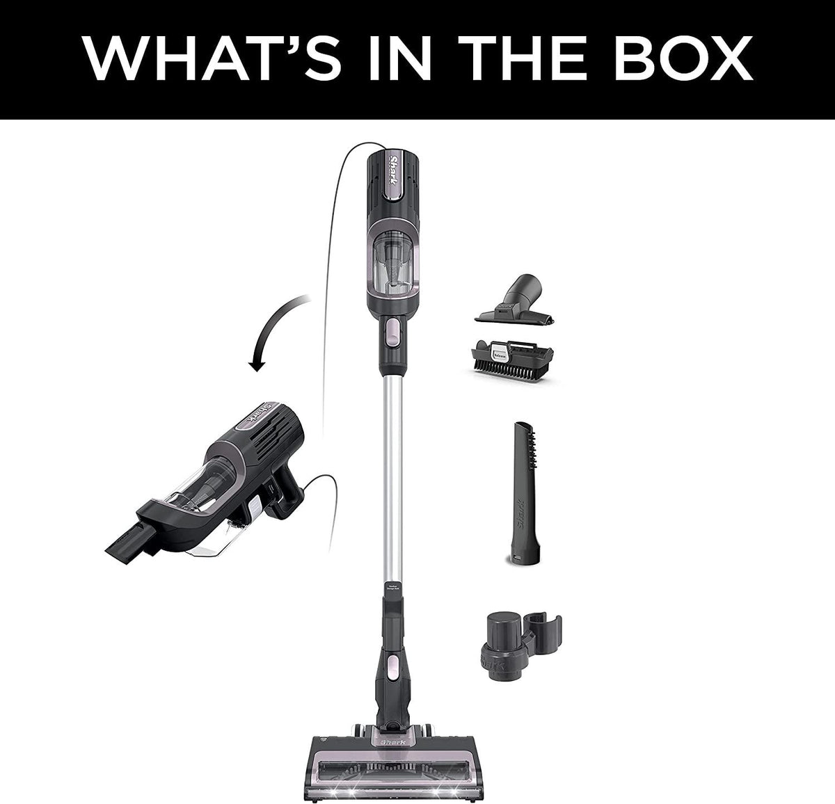 Shark HS152AMZ UltraLight Pet Plus Corded Stick Vacuum, with Swivel Steering, LED Headlights, Removable Dust Cup, Precision Hand Vacuum, and 2 Pet Tools, for all Floors, Lavender