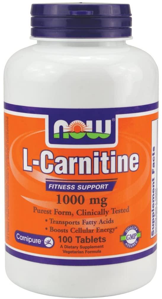 Now Foods L-Carnitine 1000 mg - 100 Tabs 12 Pack