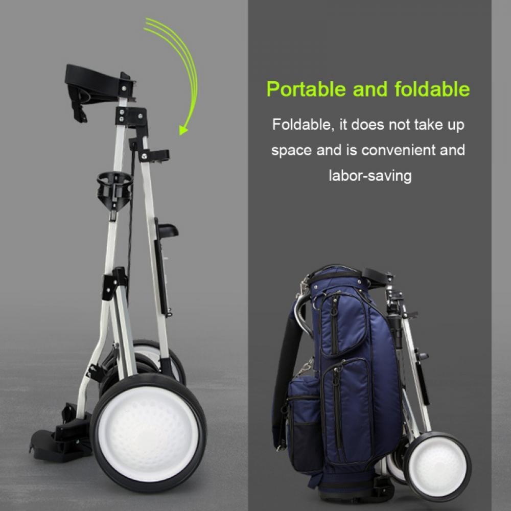 Professional Folding Golf Bag Trolley Outdoor Sports Travel Airport BaggaCheck Carrier Cart Stroller Golf Pitch Tool Supplies