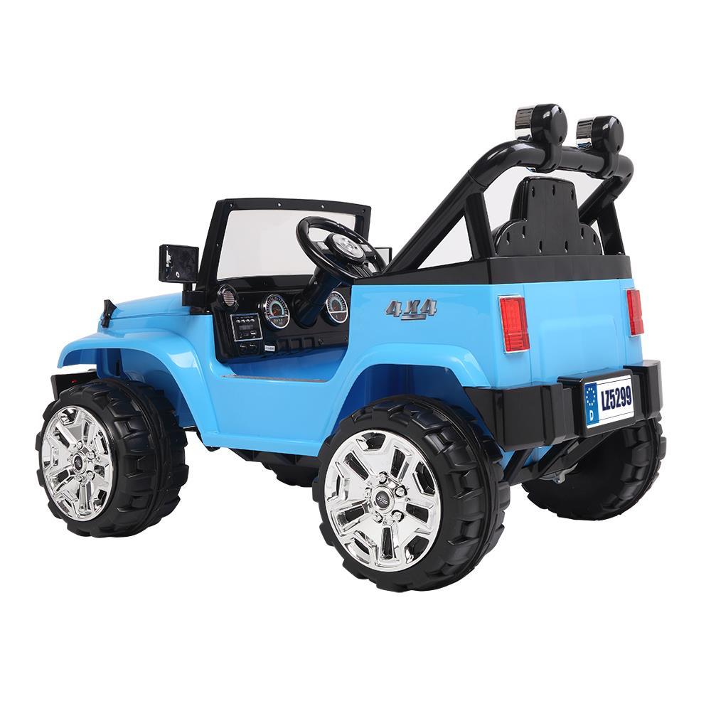 Zimtown Safety 12V Battery Electric Remote Control Car, Kids Toddler Ride On Cars Motorized Vehicles Toy Car, Wheels Suspension, Seat Belts, LED Lights and Realistic Horns Blue