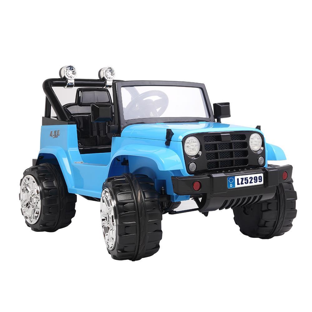 Zimtown Safety 12V Battery Electric Remote Control Car, Kids Toddler Ride On Cars Motorized Vehicles Toy Car, Wheels Suspension, Seat Belts, LED Lights and Realistic Horns Blue