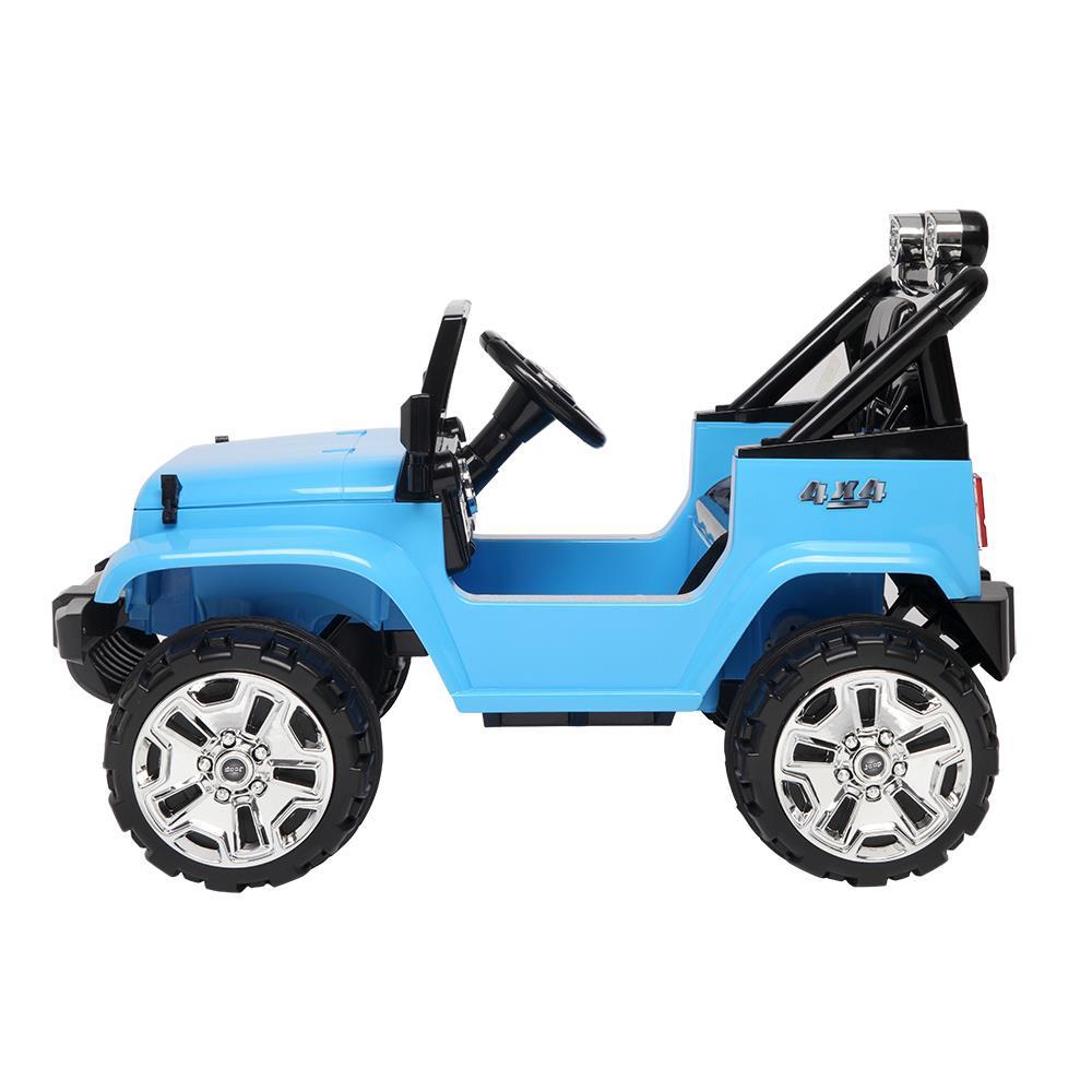 Zimtown Safety 12V Battery Electric Remote Control Car, Kids Toddler Ride On Cars Motorized Vehicles Toy Car, Wheels Suspension, Seat Belts, LED Lights and Realistic Horns Blue