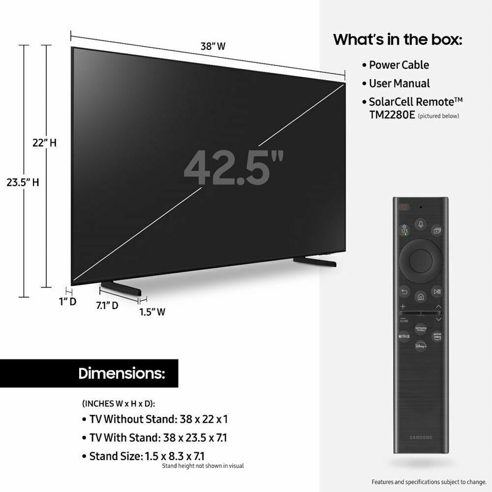 samsung q60b 43" 4k ultra hd smart qled tv - 2024 model *qn43q60b