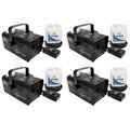 (4) Chauvet Halloween DJ Fog Smoke Machines w/ Fog Fluid &amp; Wired Remote | H-700