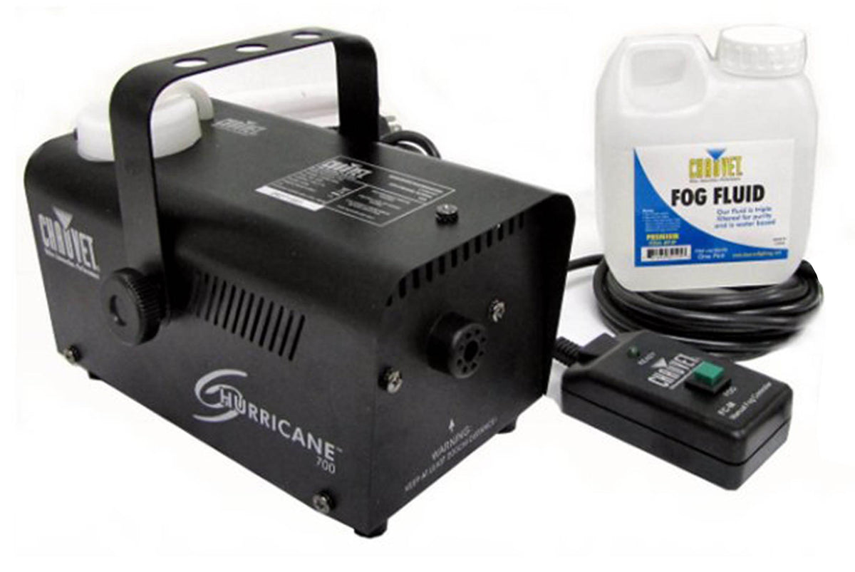 (4) Chauvet Halloween DJ Fog Smoke Machines w/ Fog Fluid &amp; Wired Remote | H-700