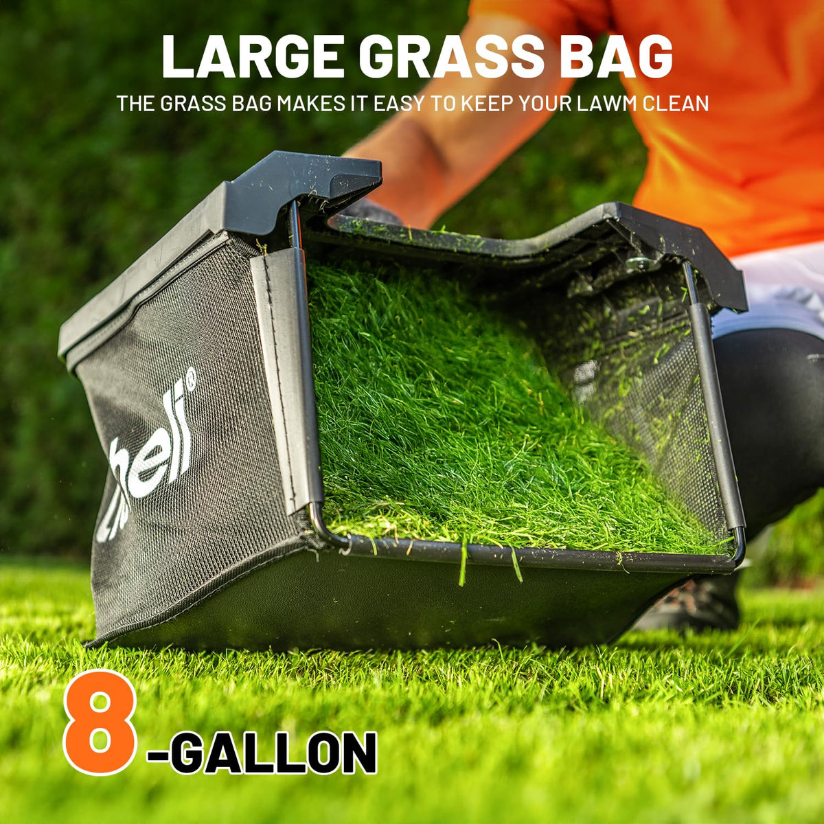 Cordless Lawn Mower 13 Inch, U20 Handy+ 20V Electric Lawn Mowers for Garden, Yard and Farm, 5 Heights Adjustment, Light Weight,2 x 4.0Ah Portable Battery Included