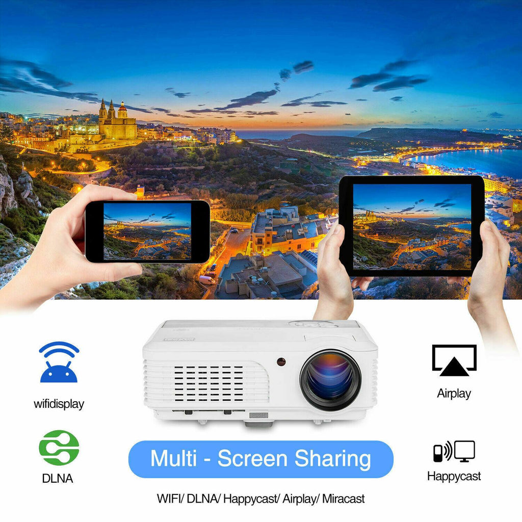 1080p android smart projector wifi home theater proyector movie video tv netflix
