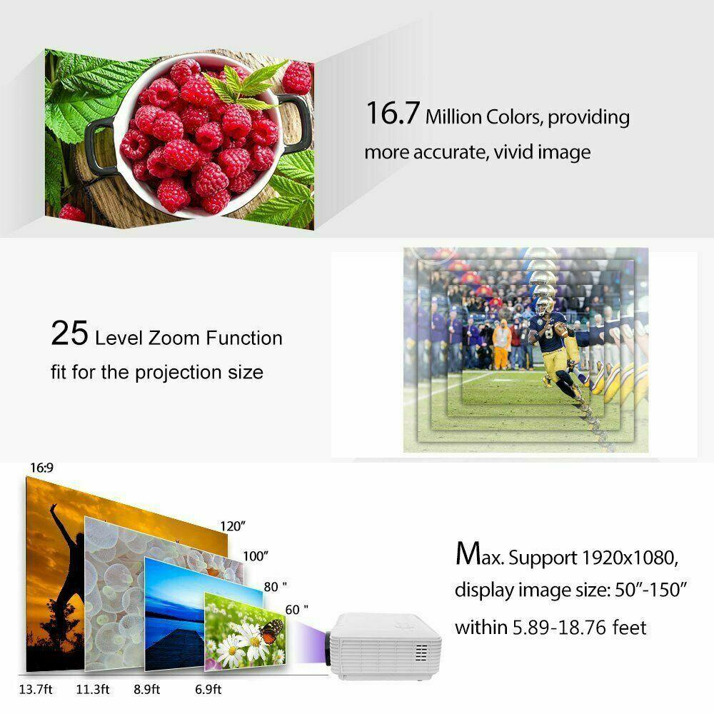 1080p android smart projector wifi home theater proyector movie video tv netflix