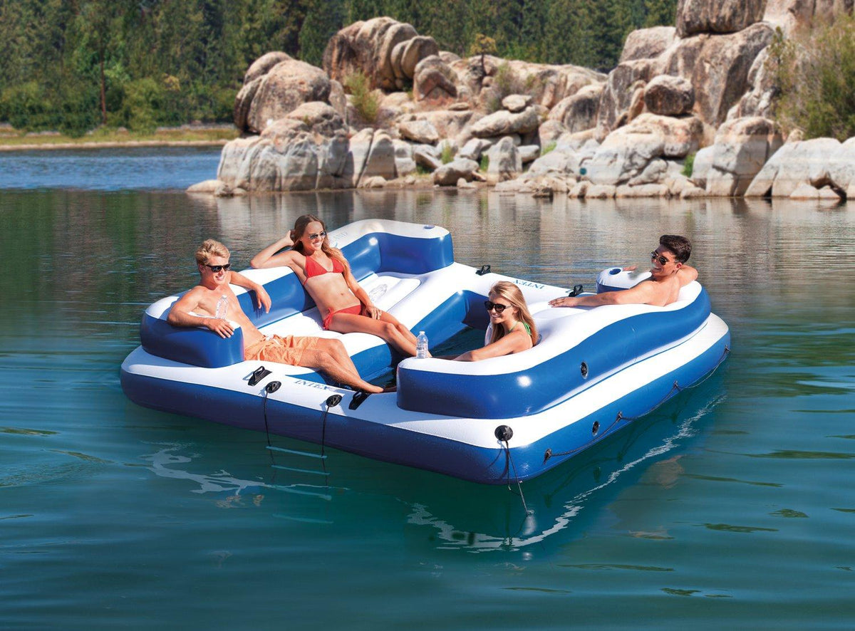 Oasis Island 5-Person LounRaft &amp;  Rapid Rider 4-Person Island