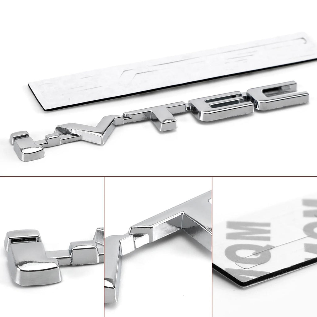 3D Metal i-VTEC Car Trunk Rear Turbo Fender Emblem Badge Decals Stickers Silver Generic