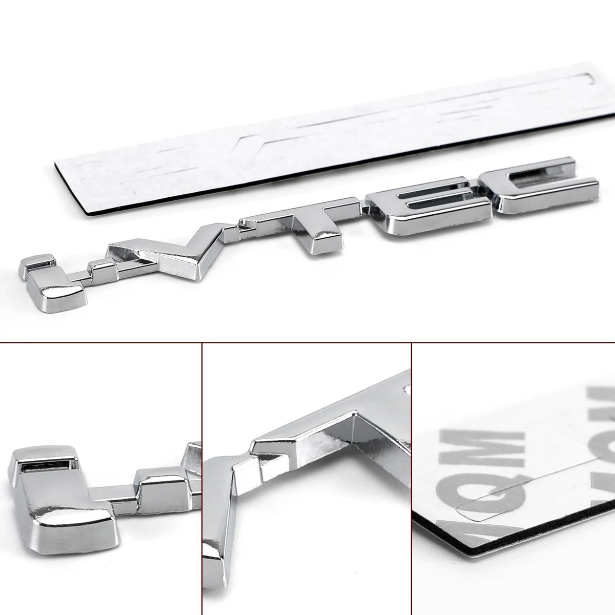 3D Metal i-VTEC Car Trunk Rear Turbo Fender Emblem Badge Decals Stickers Silver Generic