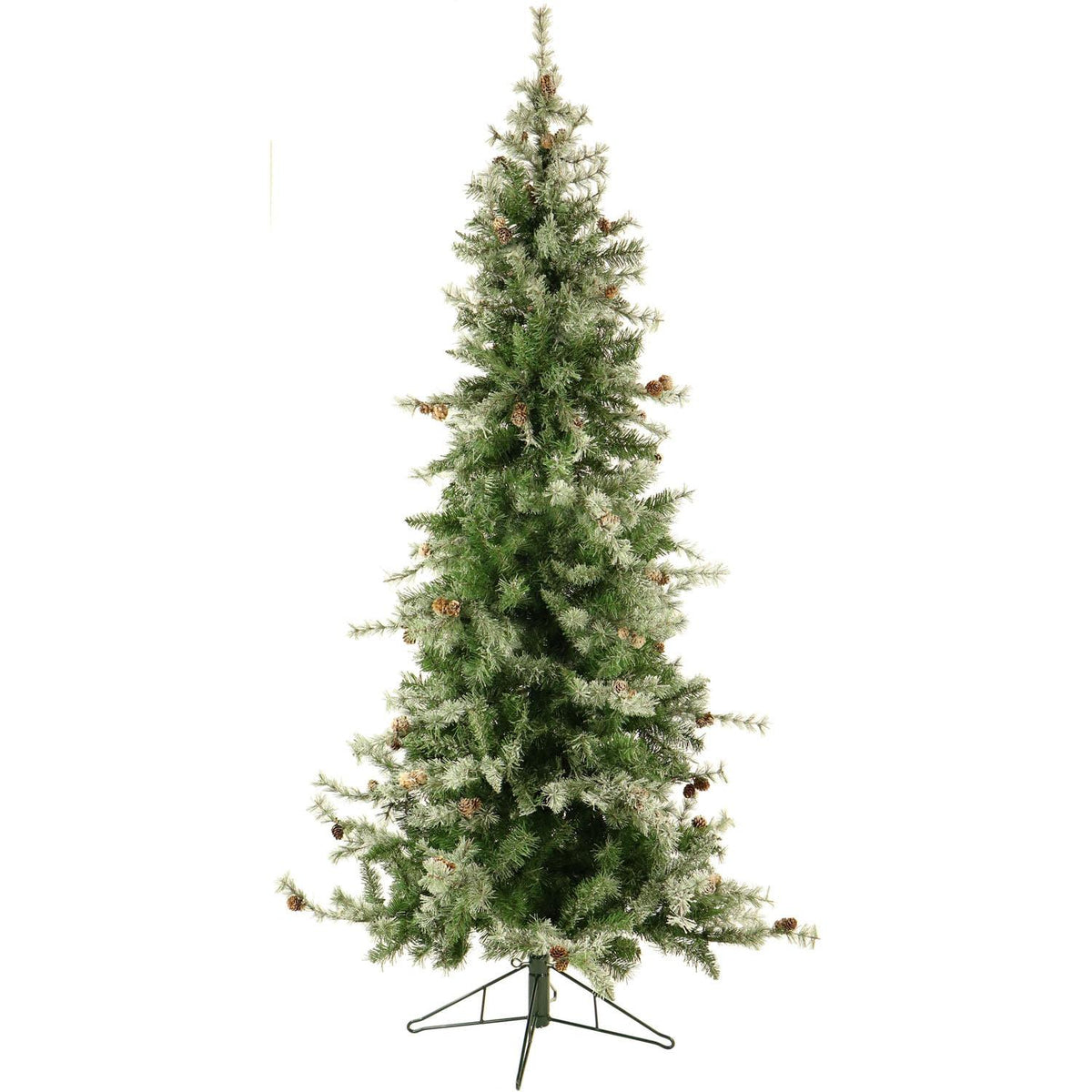 Fraser Hill Farm 6.5 Ft. Buffalo Fir Slim Artificial Christmas Tree with Multi-Color LED String Lighting