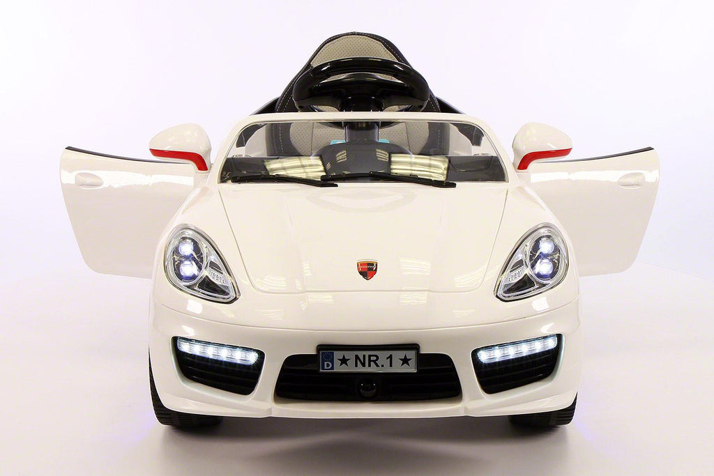 Kiddie Roadster 12V Kids Electric Ride-On Car with R/C Parental Remote | White