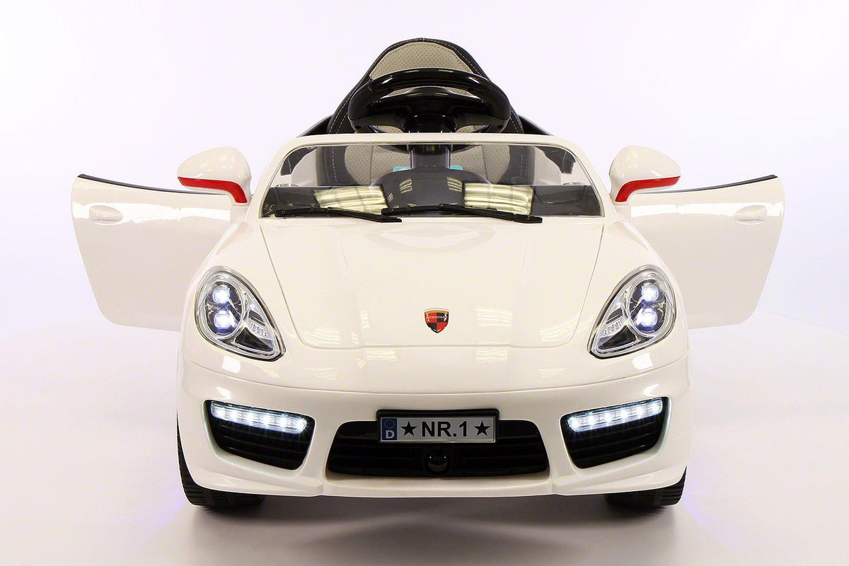 Kiddie Roadster 12V Kids Electric Ride-On Car with R/C Parental Remote | White