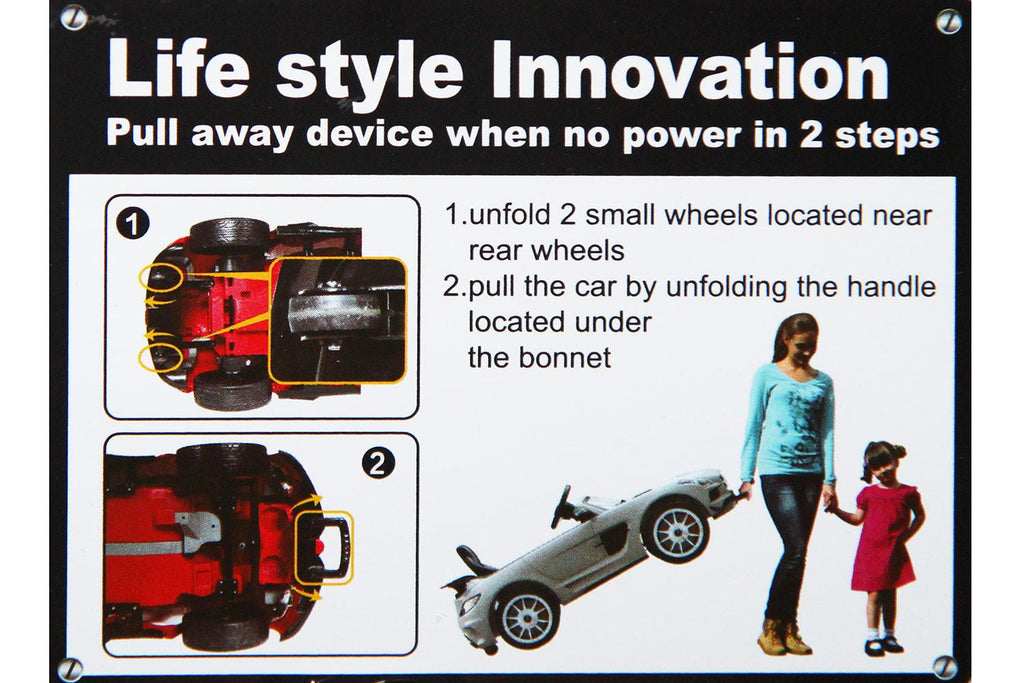 Kiddie Roadster 12V Kids Electric Ride-On Car with R/C Parental Remote | White