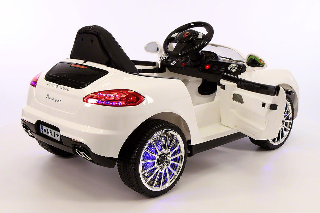 Kiddie Roadster 12V Kids Electric Ride-On Car with R/C Parental Remote | White