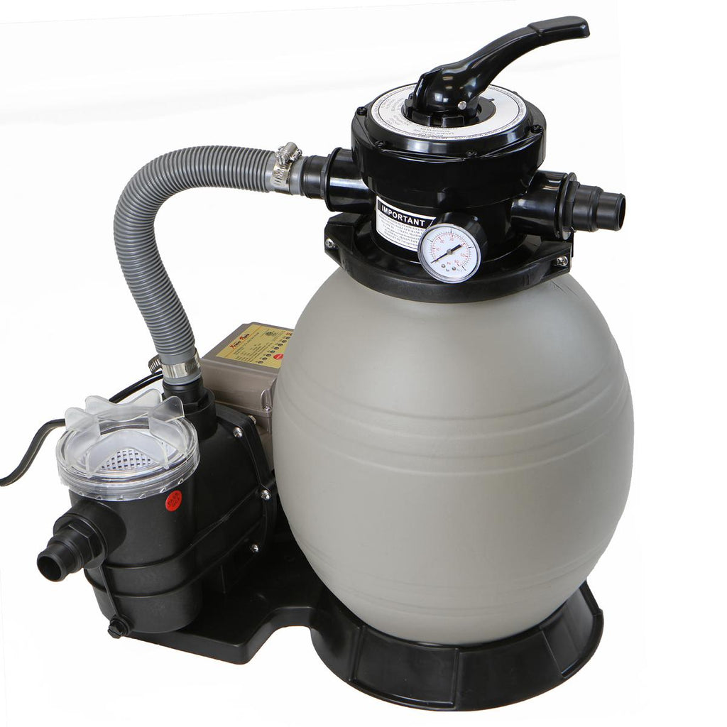 xtremepowerus 13" sand filter plus 3/4hp pool pump with timer aboveground self priming pool pump sand filter swimming pool