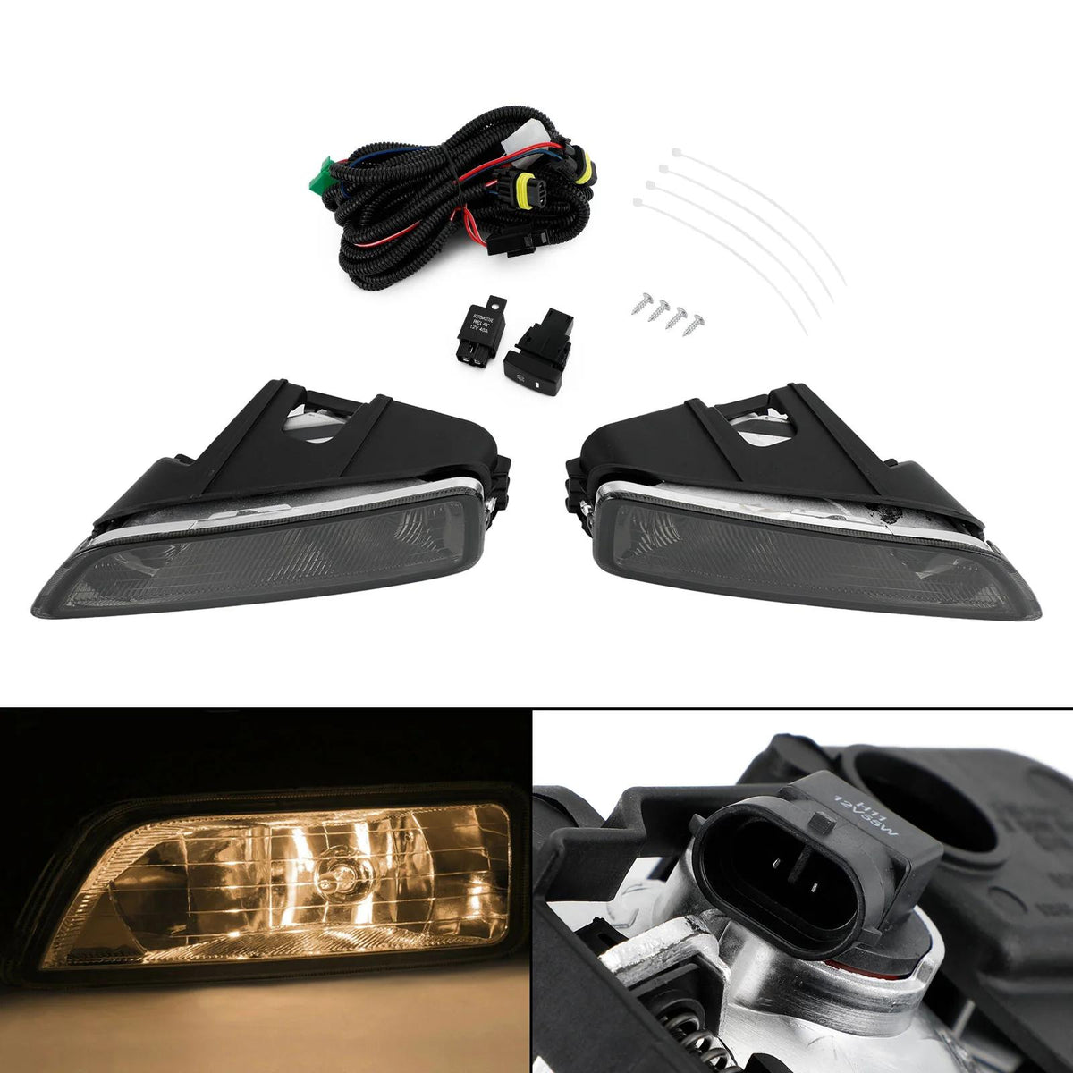 Smoke Lens Fog Lights + Switch For Honda Accord 2003-2007  / Acura Tl 2004-2008 Generic
