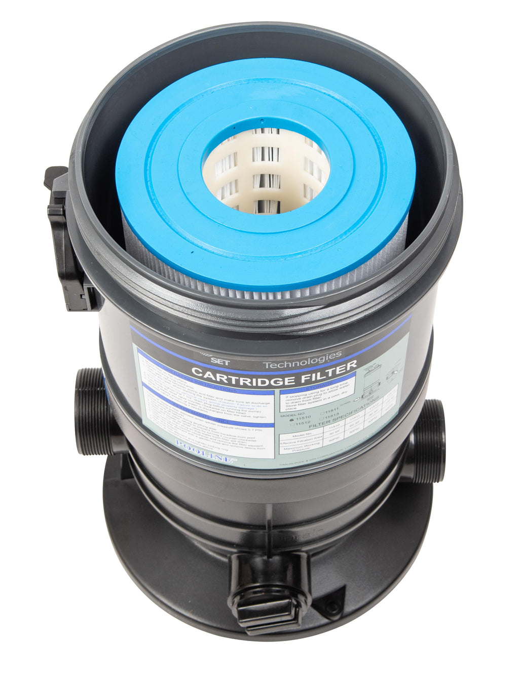 cartridge filter and pressure gauge with union fittings for swimming pool 60sf