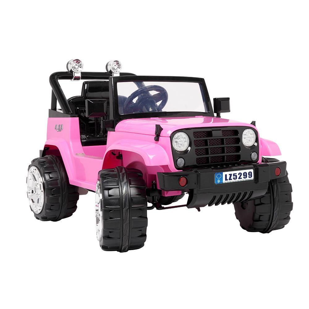 Zimtown Safety 12V Battery Electric Remote Control Car, Kids Toddler Ride On Cars Motorized Vehicles Toy Car, Wheels Suspension, Seat Belts, LED Lights and Realistic Horns Pink