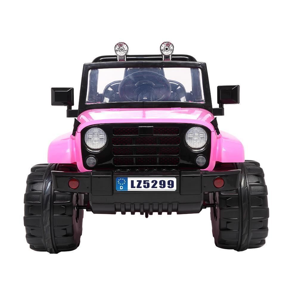Zimtown Safety 12V Battery Electric Remote Control Car, Kids Toddler Ride On Cars Motorized Vehicles Toy Car, Wheels Suspension, Seat Belts, LED Lights and Realistic Horns Pink