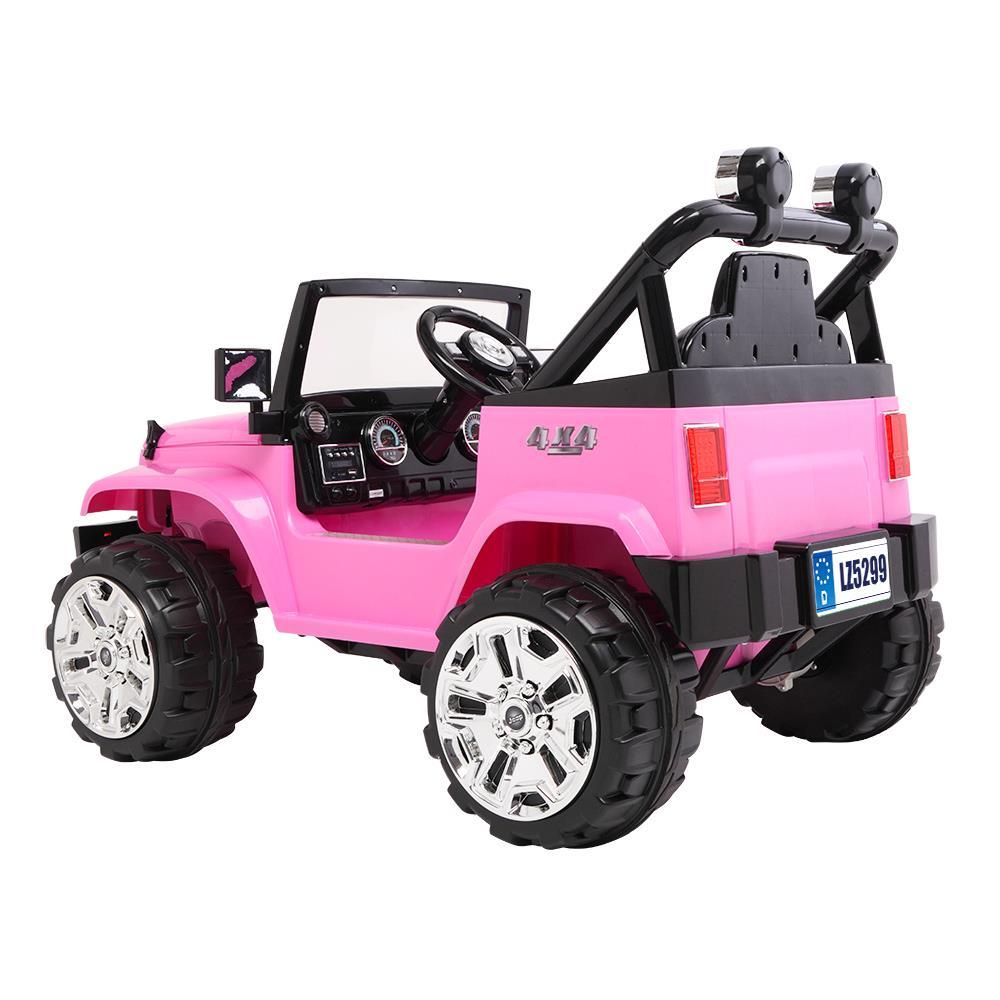 Zimtown Safety 12V Battery Electric Remote Control Car, Kids Toddler Ride On Cars Motorized Vehicles Toy Car, Wheels Suspension, Seat Belts, LED Lights and Realistic Horns Pink
