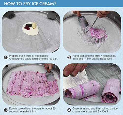 Commercial ETL certificated 21"x21" Single Square Pan Fried Ice Cream Machine, Frozen Yogurt Roll Ice Cream Machine, Fry Ice Cream Roll Machine-auto defrost