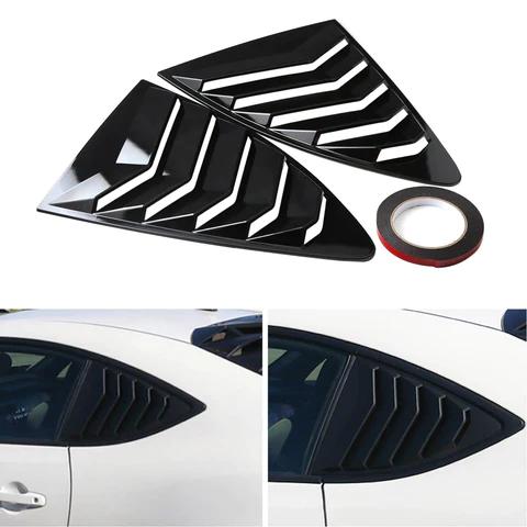 Side Window Louver GlossBlack For 2013-2023 Scion FRS BRZ Toyota 86 G Generic