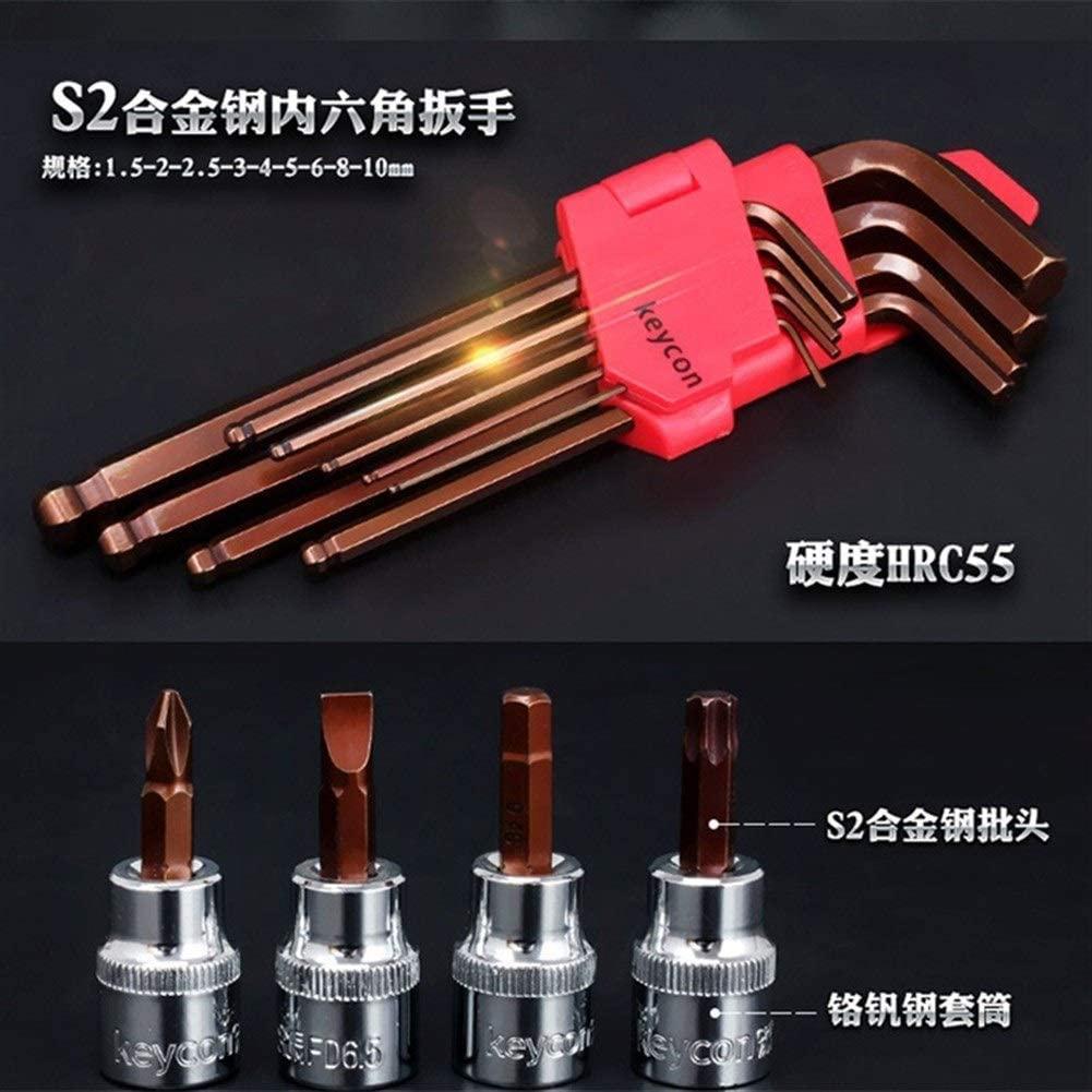 GJNVBDZSF Repair Kit Wrench 120pcs Socket Set Car Repair Tool Auto Hand Tool Kit Ratchet Set Torque Wrench Chrome Vanadium Steel Auto Tools Repair Tools