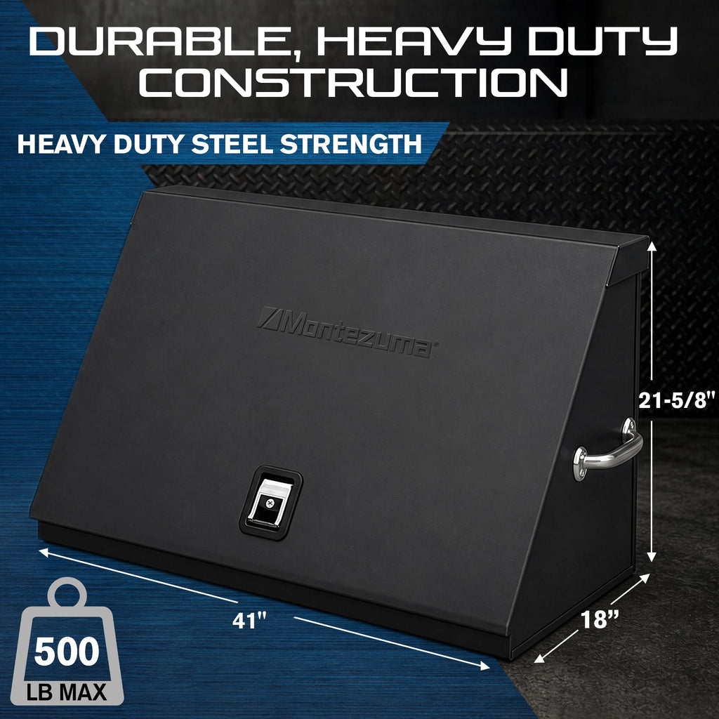 41" x 18" Heavy Duty Steel  Toolbox (steel, flat black)