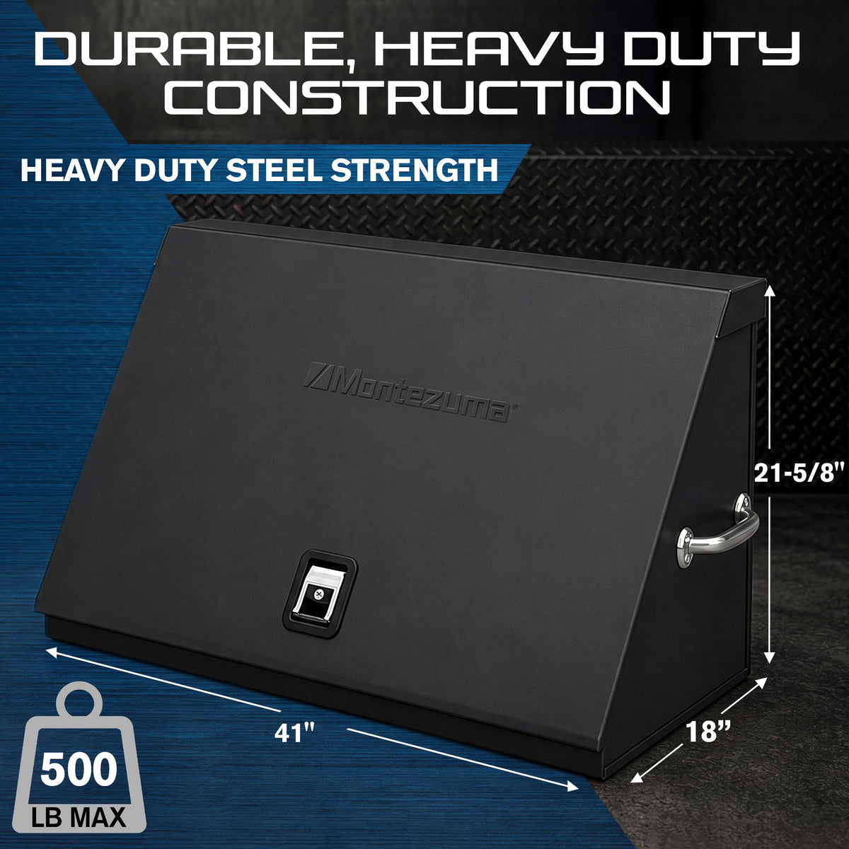 41" x 18" Heavy Duty Steel  Toolbox (steel, flat black)