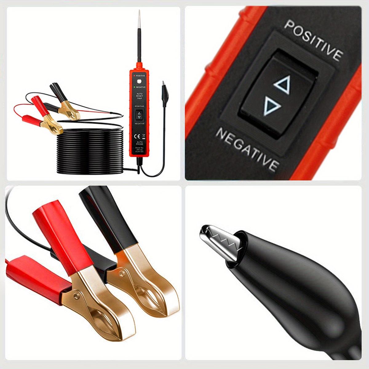 Car Electric Circuit Tester Car Electrical System Tester 6-24V DC Multifunctional Electrical System Diagnosis Tool