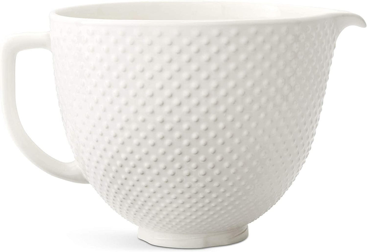 KitchenAid KSM2CB5THB Stand Mixer Bowl, 5 quart, White Hobnail Ceramic